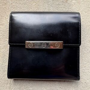 Cartier Black Wallet Vintage As Is